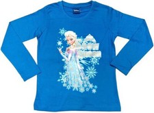 Official Frozen Girls Pink Elsa Anna Cotton Top Age 2 4 6 8 10 Years BNWT