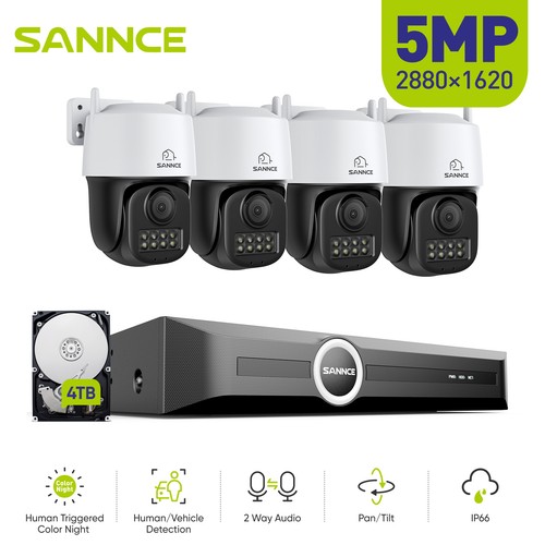 Sannce 5mp cctv system - cctv, two-way