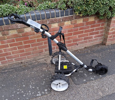 Power Bug Sports X 3  Wheel Electric Golf Trolley with Winter Hedge Hog Wheels