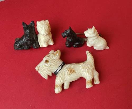 Vintage scottie dog terriers - scottie,