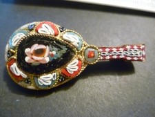 Vintage micro mosaic brooch
