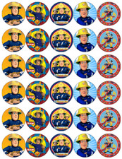 Fireman sam edible - sam, cupcake