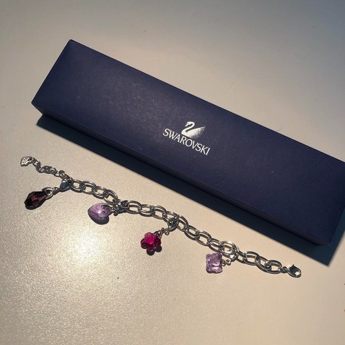 Swarovski silver chain purple - chain,
