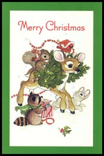 Greeting Card - Bird Deer