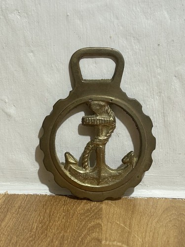 Vintage horse brass embossed - brass,