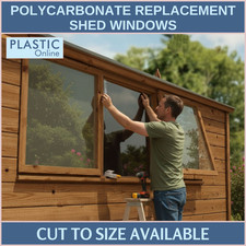 Clear Polycarbonate Replacement Shed Windows | Stronger than Glass Shatterproof