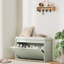Shoe bench with padded seat - padded,
