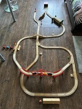 Large Vintage Brio Wooden Train Set Layout with 2 Trains Compatible with Thomas