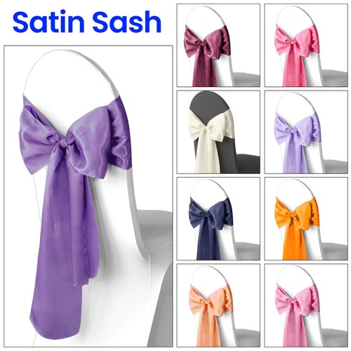 Satin sashes chair cover - satin,
