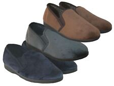 MENS SOFT FABRIC WARM LINED PREMIUM SLIPPERS IN 3 COLOURS SIZES 6-12