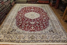 FINE PERSIAN NAIN RUG WOOL &