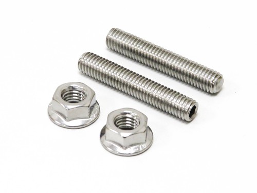 Stainless steel exhaust - steel, studs