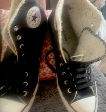 Fur Lined Black Converse Size