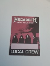 Megadeth Backstage Tour Pass  BACKSTAGE PASS/ STICKER Hero Tour 2001 (14)