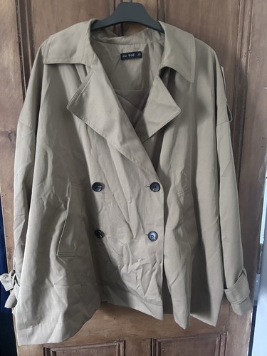 Short sand colour trench from - short,