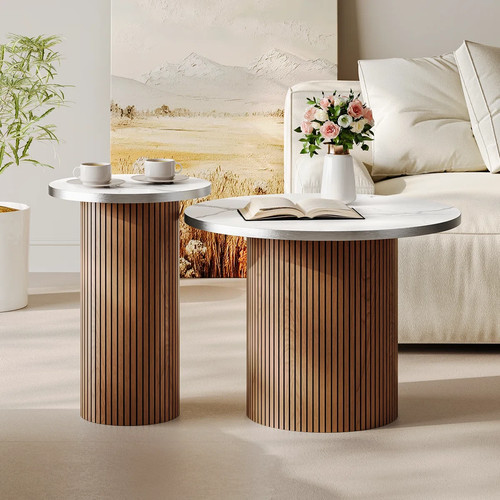 Round coffee table set 2 - coffee, table,