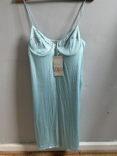 Zara sky ice blue satin - zara,