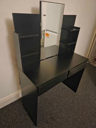 Black vanity desk - vanity,