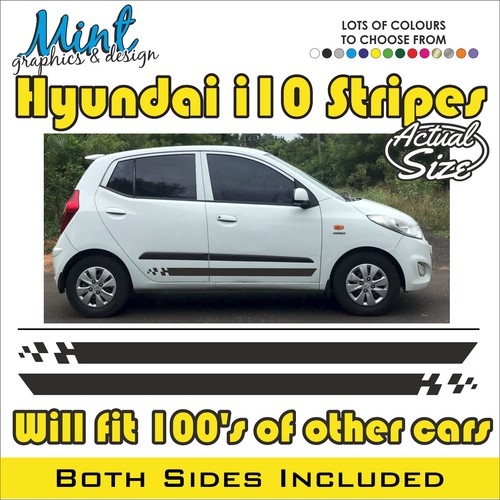 Hyundai i10 side stripes fits - i10,