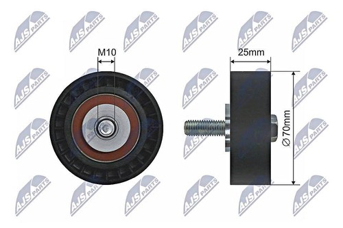 Ribbed belt deflection guide - belt,