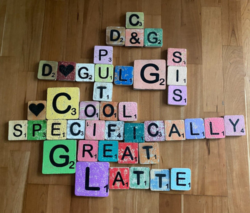 Vintage wooden alphabet - wooden,