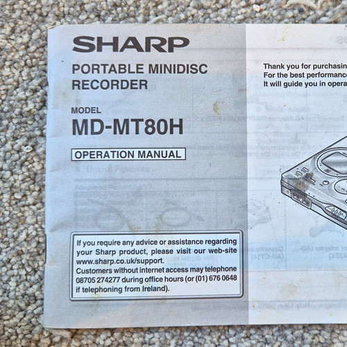 Sharp mt80h portable - sharp, md-mt80h