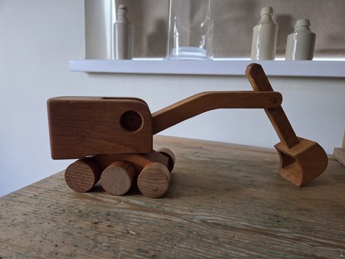 Handmade wooden excavator - wooden,