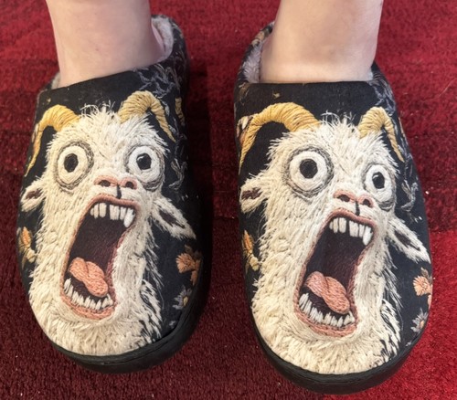 Angry comical goat house - comical,
