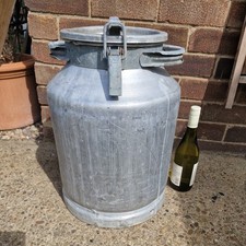 Old Vintage Aluminum Milk Churn 10 Gallon with sealable lid