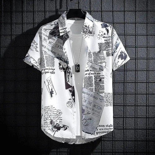 Men short sleeve hawaiian - short,
