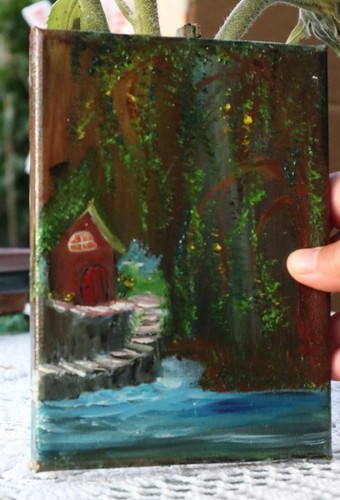 Forest oil painting - oil, 18