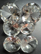 Crystal job lot - 6 in total- largest measurement 3" across BEAUTIFUL 