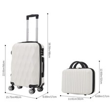 2Pcs Suitcase Set ABS Cabin