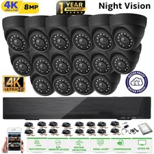 8MP CCTV CAMERA 4K DVR SYSTEM OUTDOOR NIGHT VISION CAMERA SECURITY DVR 4/8/16CH