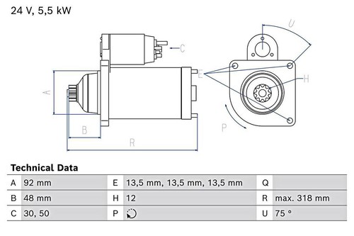 Starter bosch fits - bosch, man