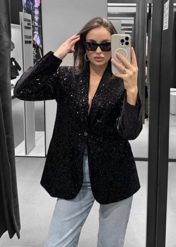 New zara sequinned velvet - zara,