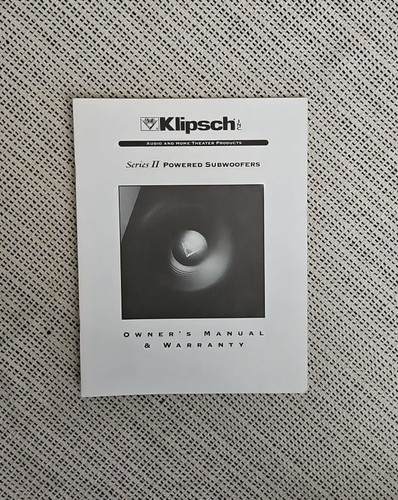 Vtg orig klipsch - series, ii
