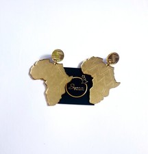 African Continent Map Earrings