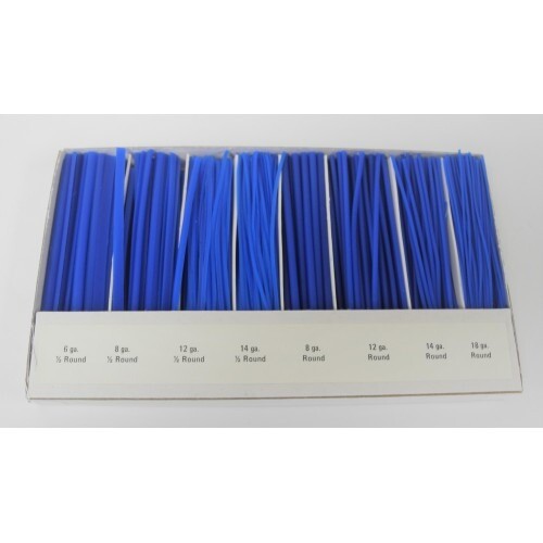 Round half blue wax - round, half-round