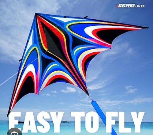Blue delta spacecraft kite - blue,