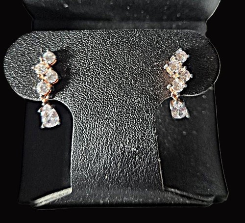 Diamante drop earrings - drop,