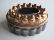 ANTIQUE VICTORIAN COPPER & TIN MULTI- DOMED TOP JELLY MOULD - #313