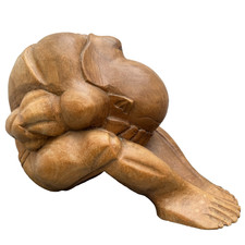 Large Vintage Hand Carved