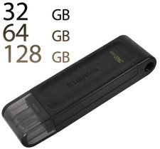 Kingston Datatraveler DT70 32 64 128GB USB 3 Type-c Flash Stick Pen Memory Drive
