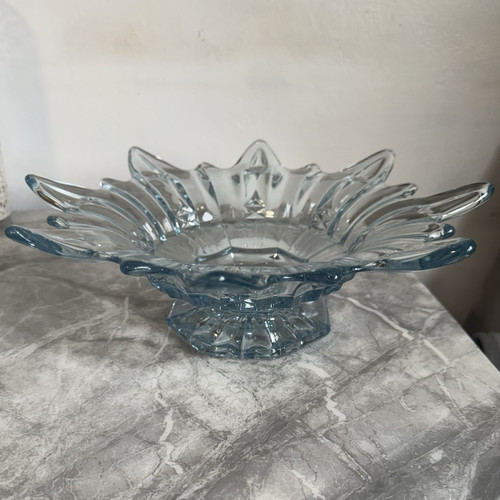 Art deco blue glass - art,