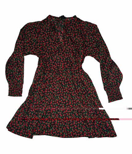 Wednesday girl black - black, floral