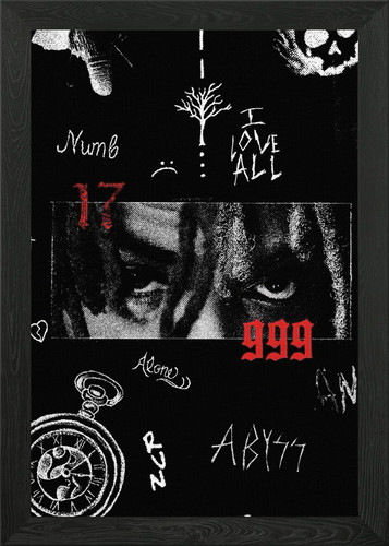 Juice wrld rapper - wrld, framed