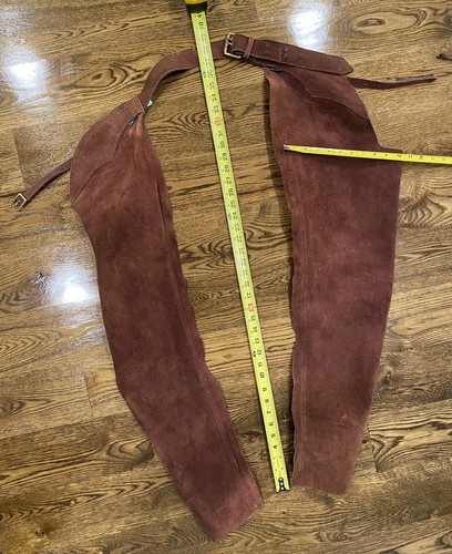 Full chaps brown suede - full, western