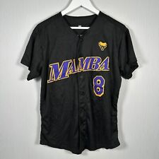 Black Mamba 8 Men's Small Kobe Bryant #24 Baseball Jersey Black Embroidered Logo