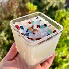Natural Crystal Candle Healing